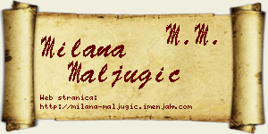 Milana Maljugić vizit kartica